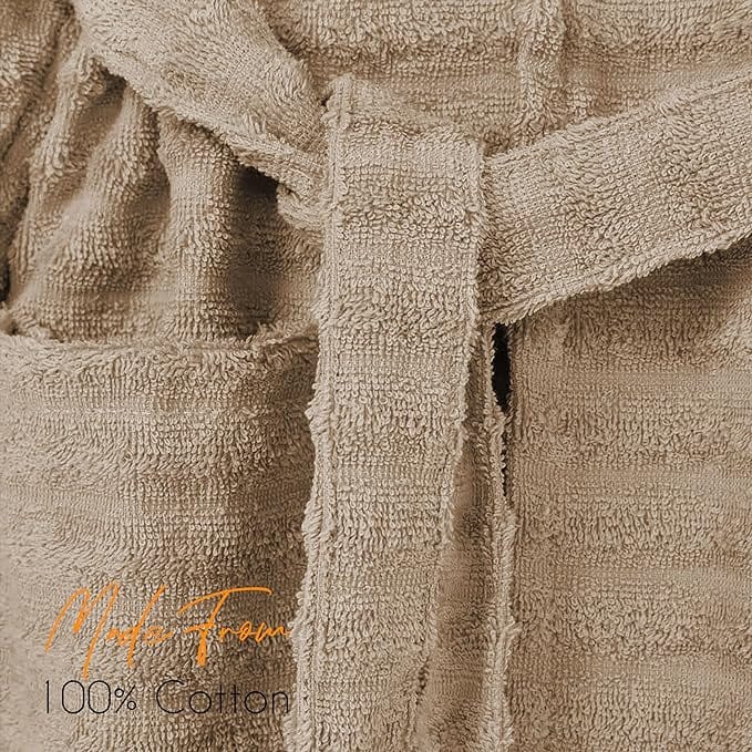 Women's Hydro Ribbed Ultra Soft 100% Cotton Hooded Bath Robes - Joe’s Haven