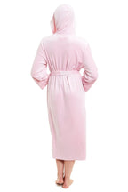 Women's Luxurious Velour Hooded Bathrobe - Joe’s Haven