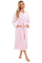 Women's Luxurious Velour Hooded Bathrobe - Joe’s Haven