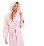 Women's Luxurious Velour Hooded Bathrobe - Joe’s Haven