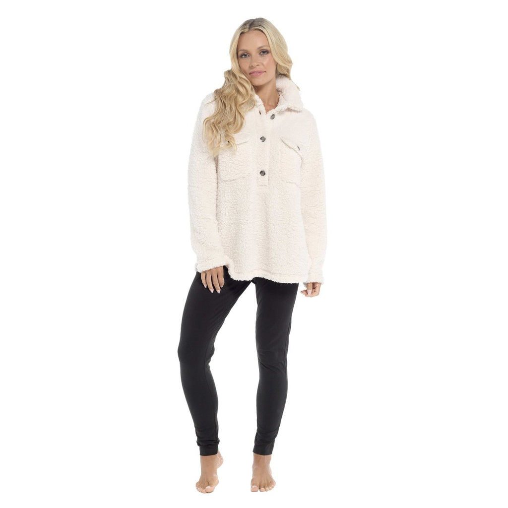 Women's Luxuriously Soft Sherpa Top and Leggings Lounge Set - Joe’s Haven