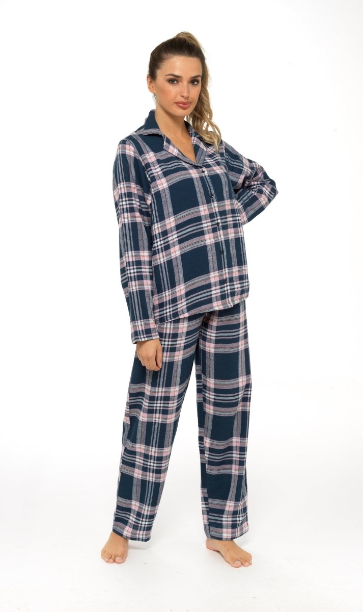Women's Soft Cotton Flannelette Check Pyjama Set - Joe’s Haven
