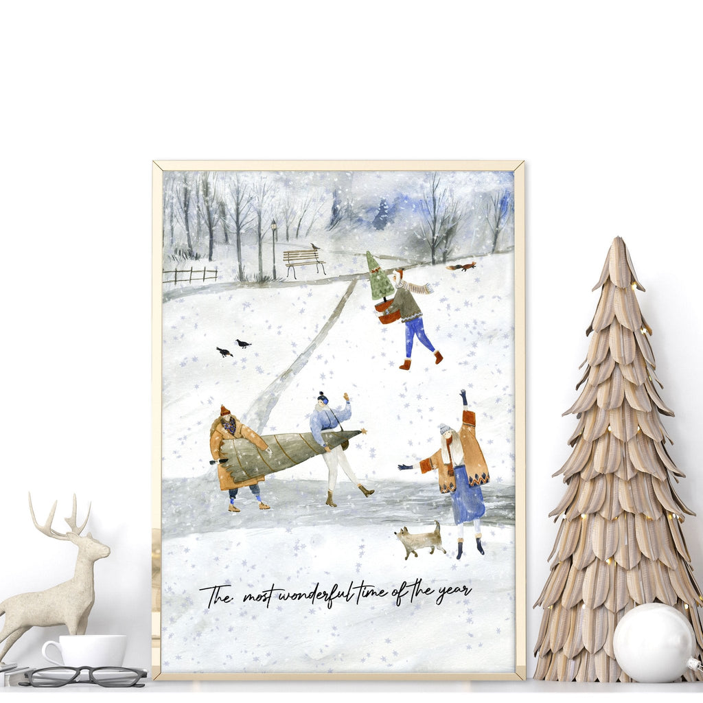 Christmas wall hanging decoration art print