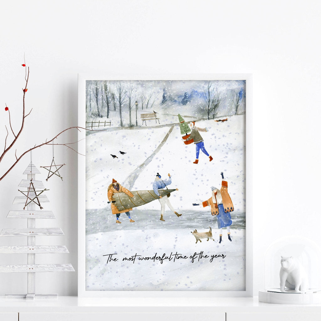 Christmas wall hanging decoration art print