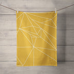 Yellow Tea Towel with a White Geometric Line Design, Dish Towel, Kitchen Towel - Joe’s Haven