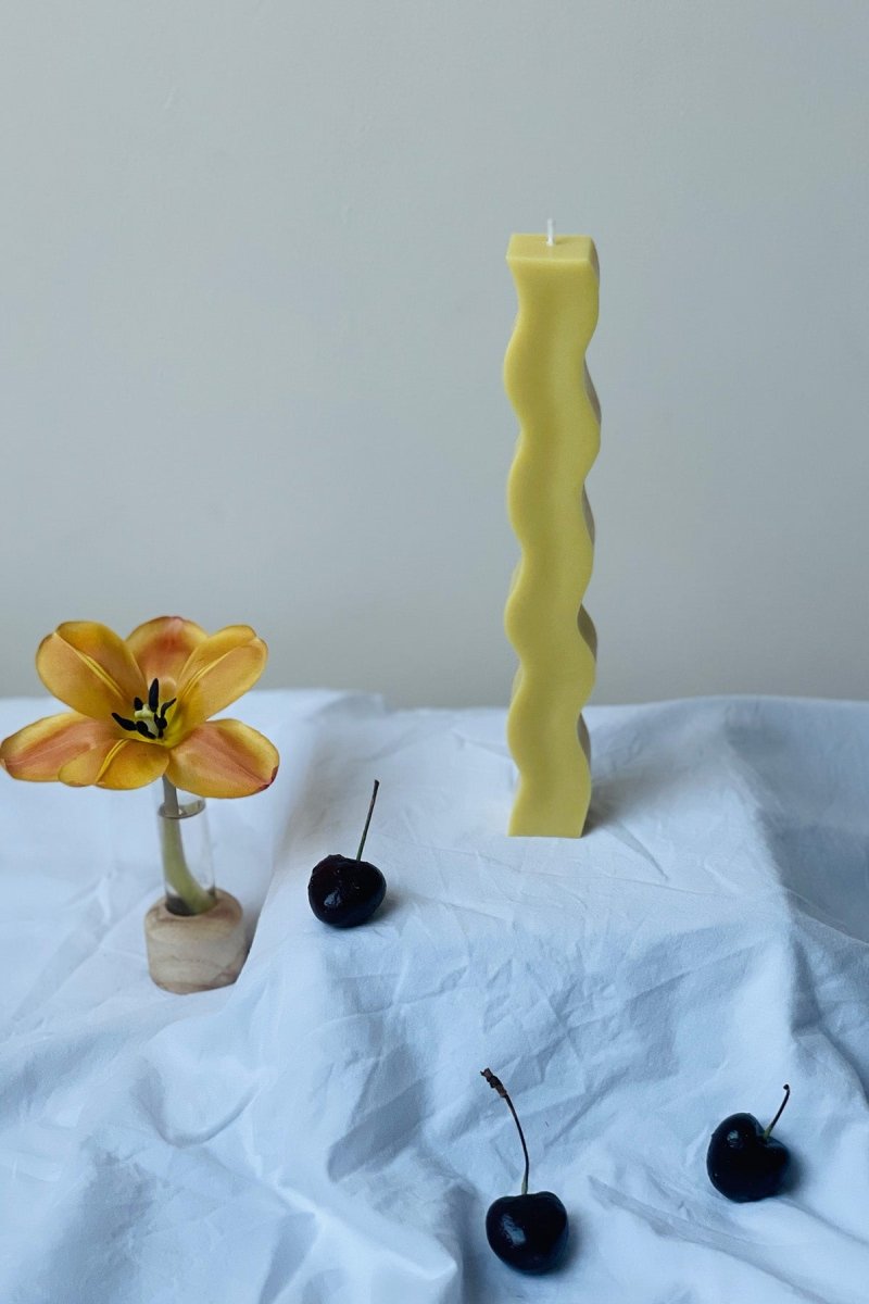 Wavy Pillar Candle - Joe’s Haven