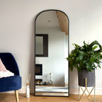 Yoko - Black Metal Gentle Arch Mirror - 160cm x 60cm - Joe’s Haven