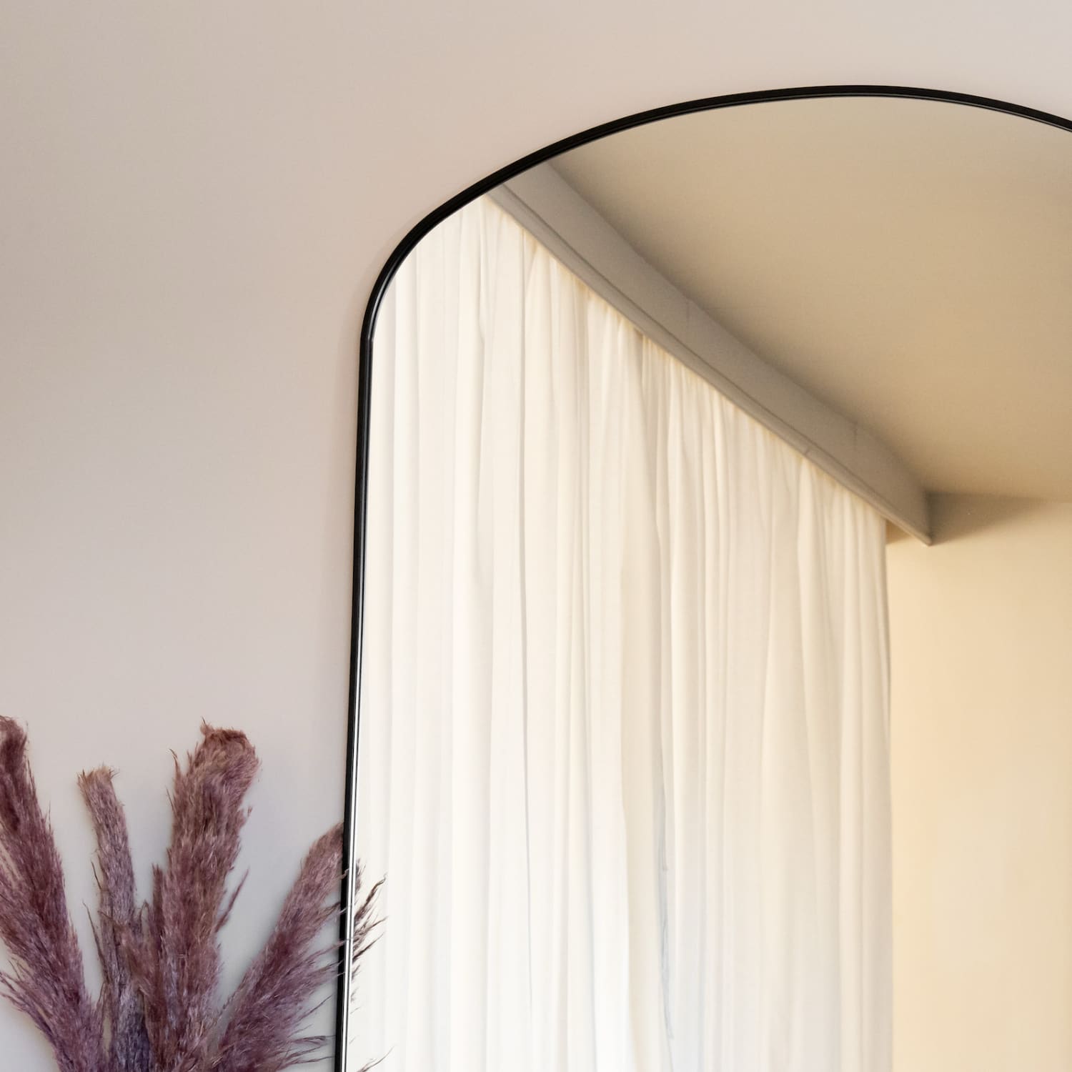 Yoko - Black Metal Gentle Arch Mirror - 180cm x 105cm - Joe’s Haven