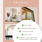 Yoko - Black Metal Gentle Arch Mirror - 95cm x 120cm - Joe’s Haven