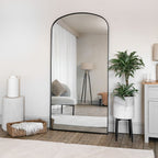 Yoko - Full Length Black Metal Gentle Arch Mirror - 180cm x 90cm - Joe’s Haven