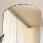 Yoko - Full Length Gold Metal Gentle Arch Mirror - 180cm x 90cm. - Joe’s Haven