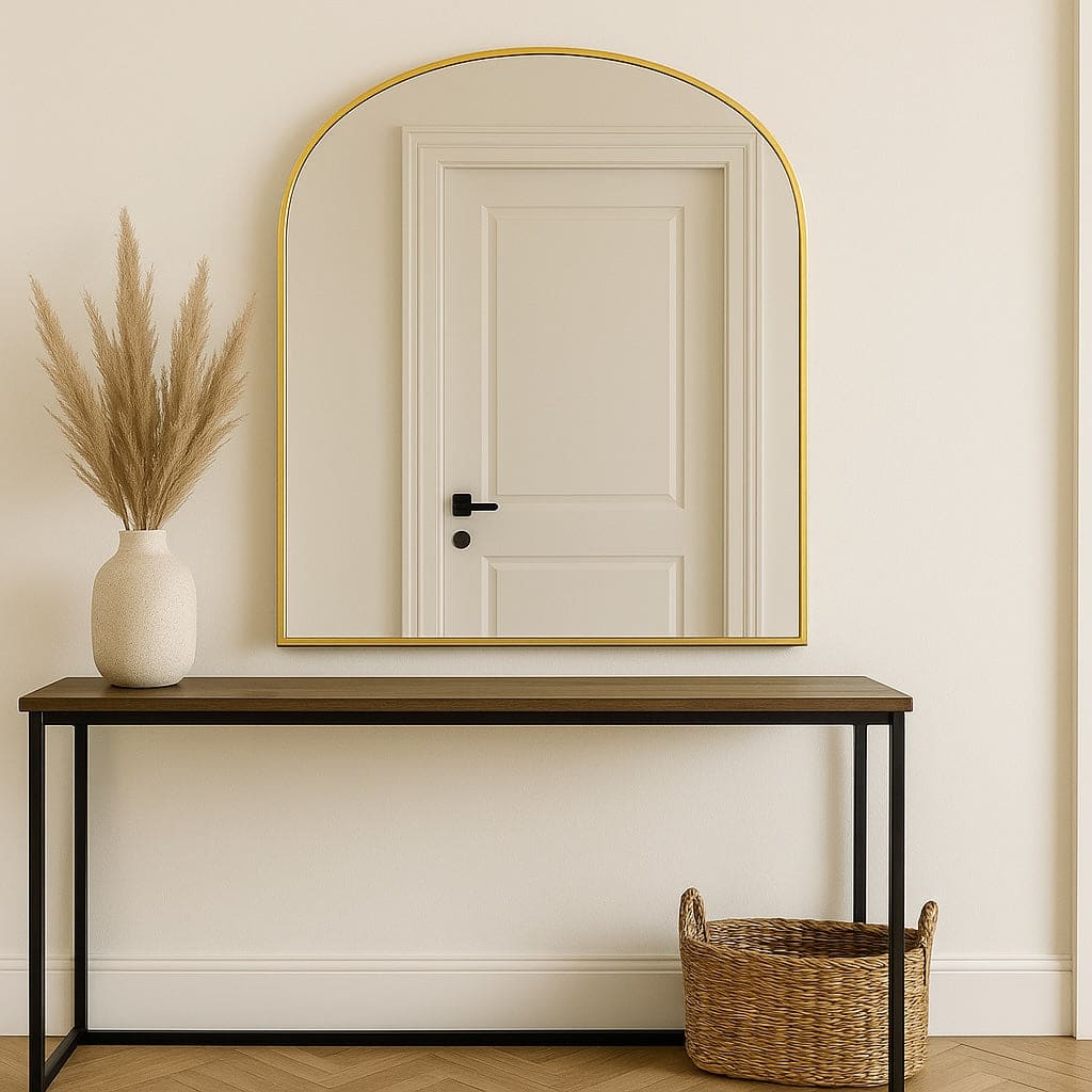 Yoko - Gold Metal Gentle Arch Mirror - 120cm x 95cm - Joe’s Haven