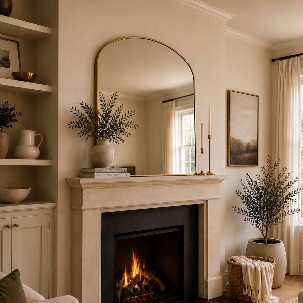Yoko - Gold Metal Gentle Arch Mirror - 120cm x 95cm - Joe’s Haven