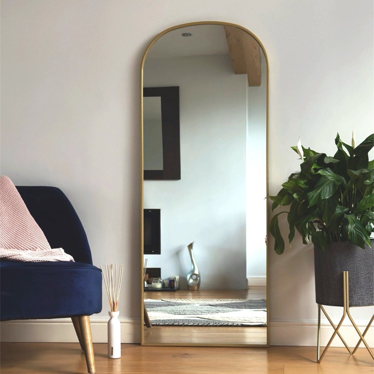 Yoko - Gold Metal Gentle Arch Mirror - 160cm x 60cm - Joe’s Haven