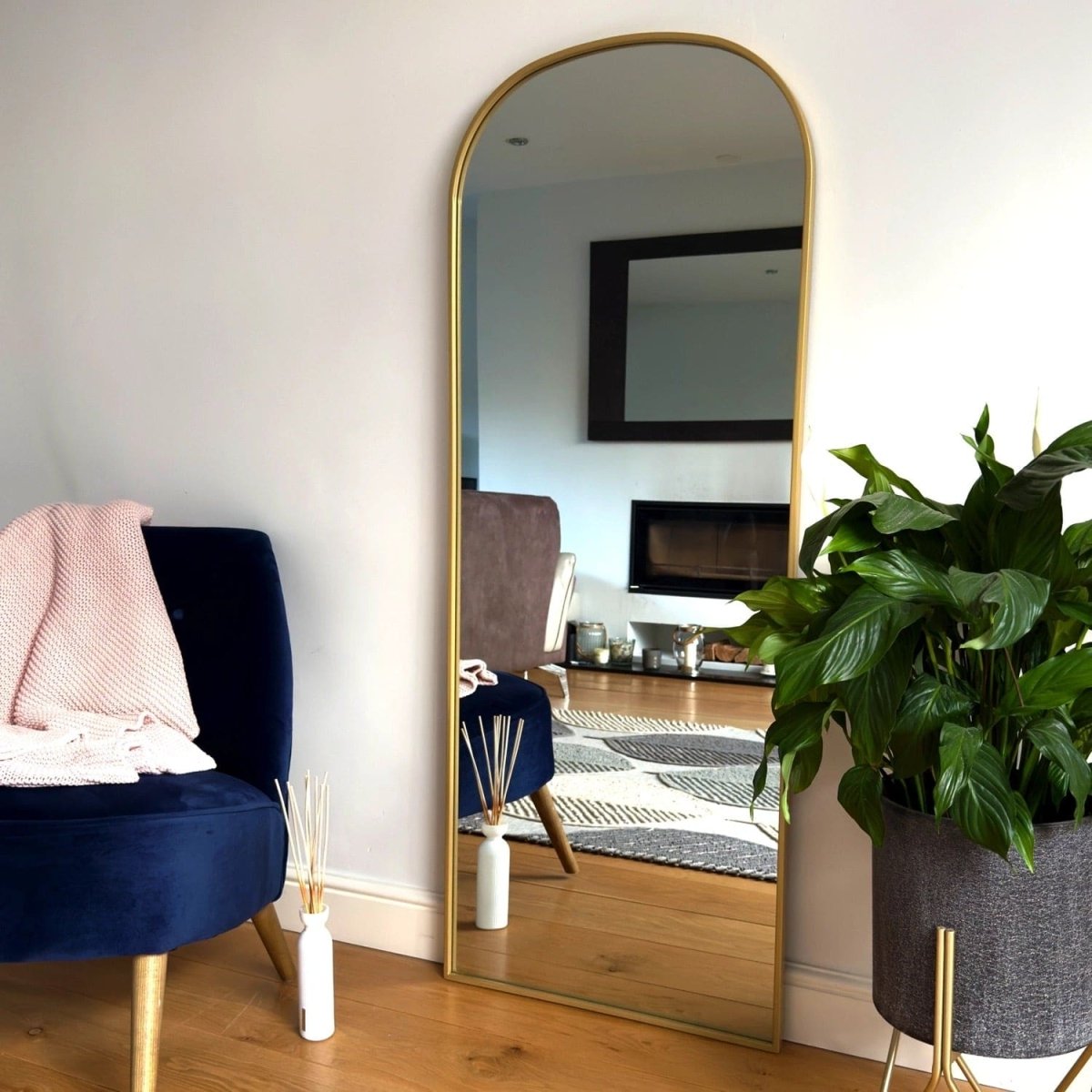 Yoko - Gold Metal Gentle Arch Mirror - 160cm x 60cm - Joe’s Haven