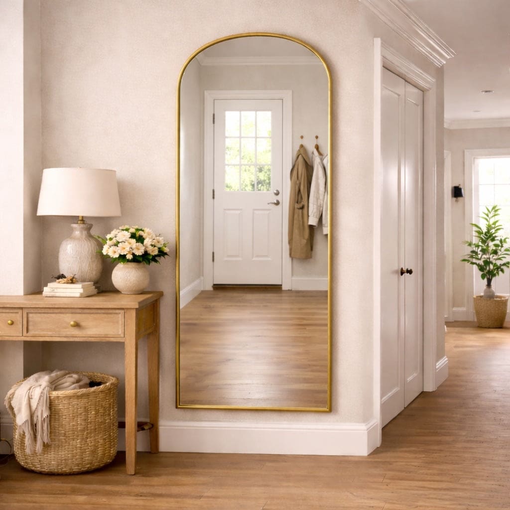 Yoko - Gold Metal Gentle Arch Mirror - 160cm x 60cm - Joe’s Haven