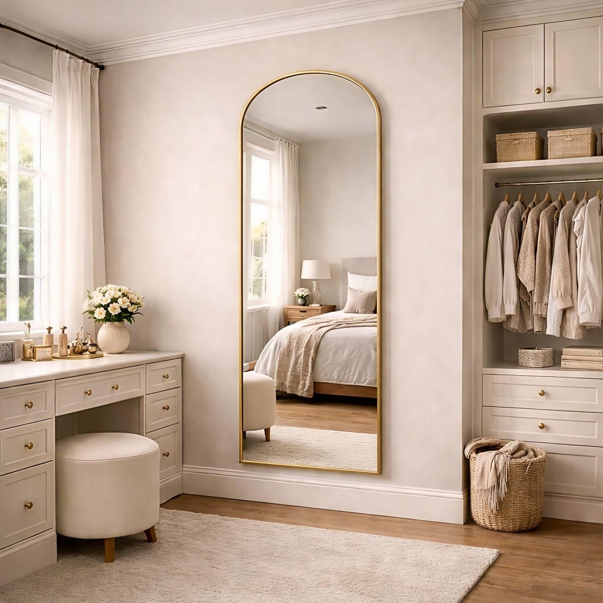 Yoko - Gold Metal Gentle Arch Mirror - 160cm x 60cm - Joe’s Haven