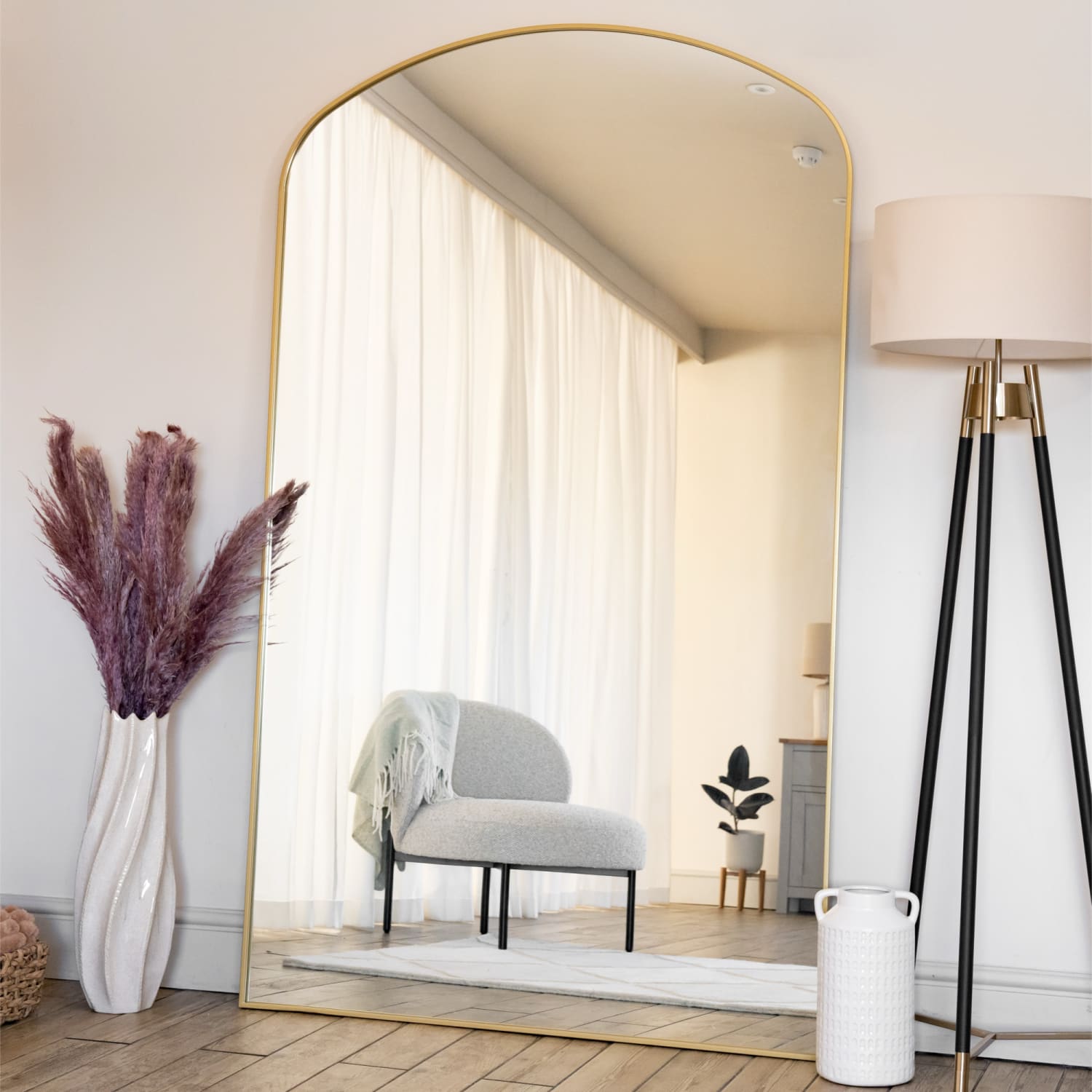 Yoko - Gold Metal Gentle Arch Mirror - 200cm x 120cm - Joe’s Haven