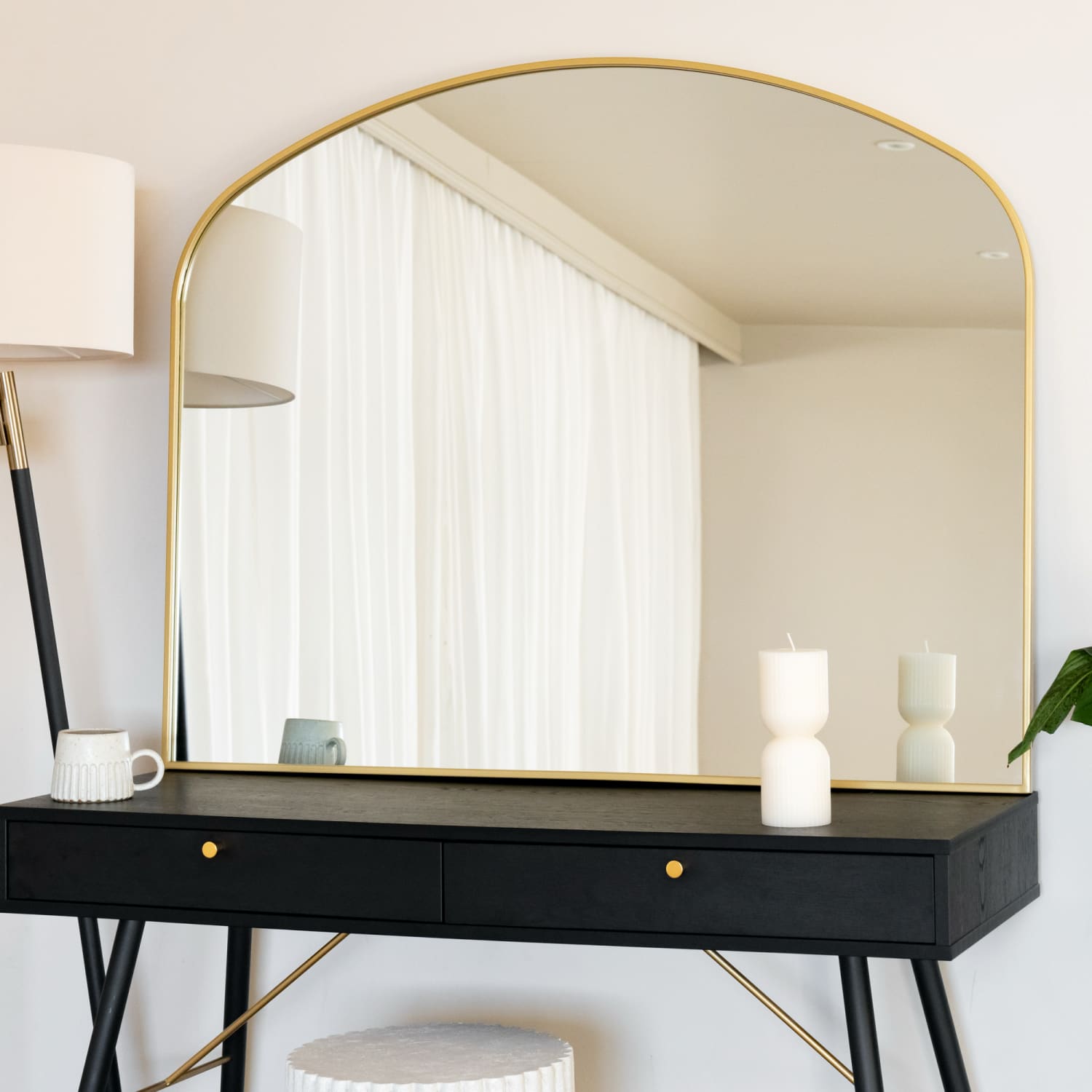 Yoko - Gold Metal Gentle Arch Mirror - 95cm x 120cm - Joe’s Haven