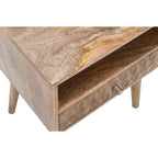 Marlow Light Mango Wood Bedside Table with 1 Drawer & Open Slot - Joe’s Haven